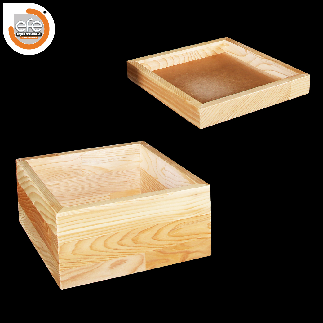 Masif Ahşap Kare Kutu