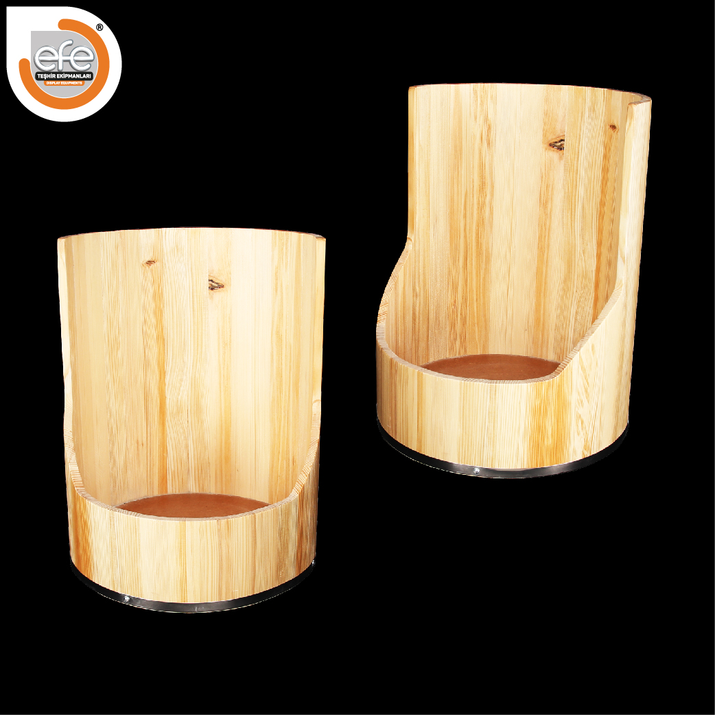 Masif Ahşap Tereyağ Kovası