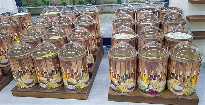 Ahşap Bakliyat Kovası