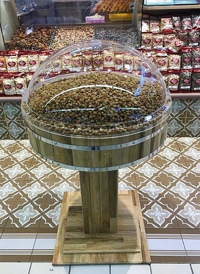 Masif Ahşap Kare Tabanlı Yuvarlak Havuz